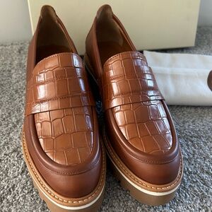 M Gemi Elsa Loafer Tan Croc